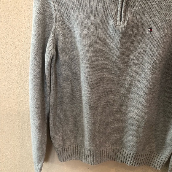 Tommy Hilfiger Big Boy’s Pull Over Gray Sweater Size M (12/14) 100% Cotton - Picture 12 of 12